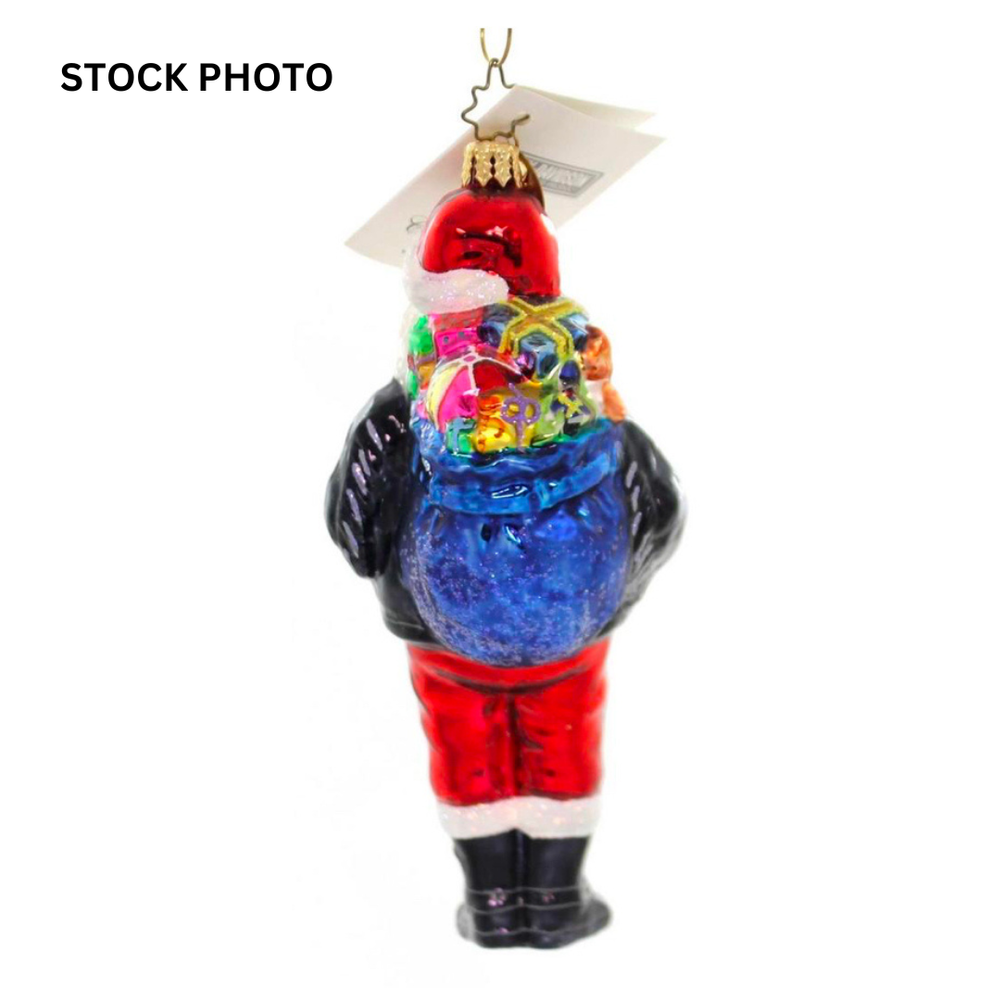 christopher radko 3010144 ho-ho harley santa retired ornament